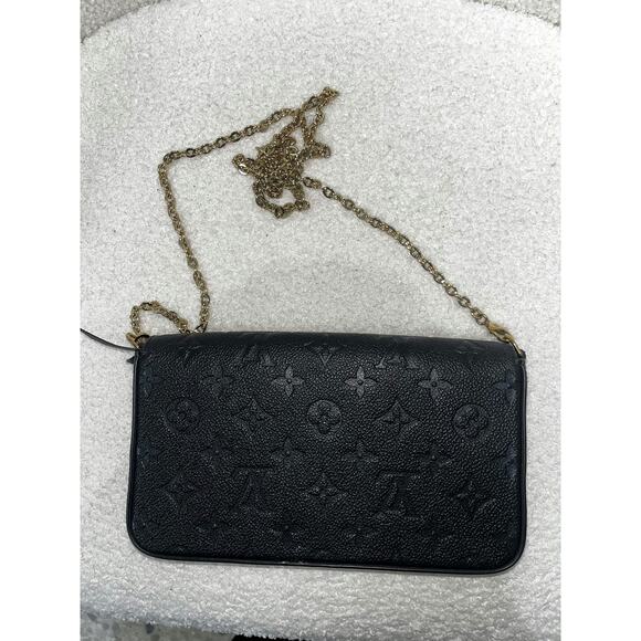 Louis Vuitton Black Monogram Empreinte Leather Pochette - Chain Strap - Picture 2 of 4